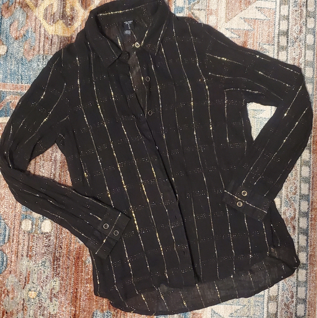 Volcom Button Up Blouse